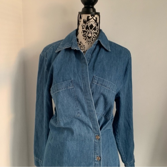 ZARA The Erin Denim Wrap Dress - Picture 8 of 14